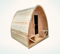 True North Large Pod Outdoor Sauna 10 ft. Pine Wood or White Cedar LP30060