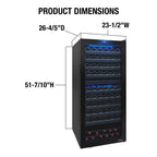 Vinotemp Butler Series Dual-Zone Wine Cooler, 110 Bottle Capacity, in Black VT-122TS-2Z