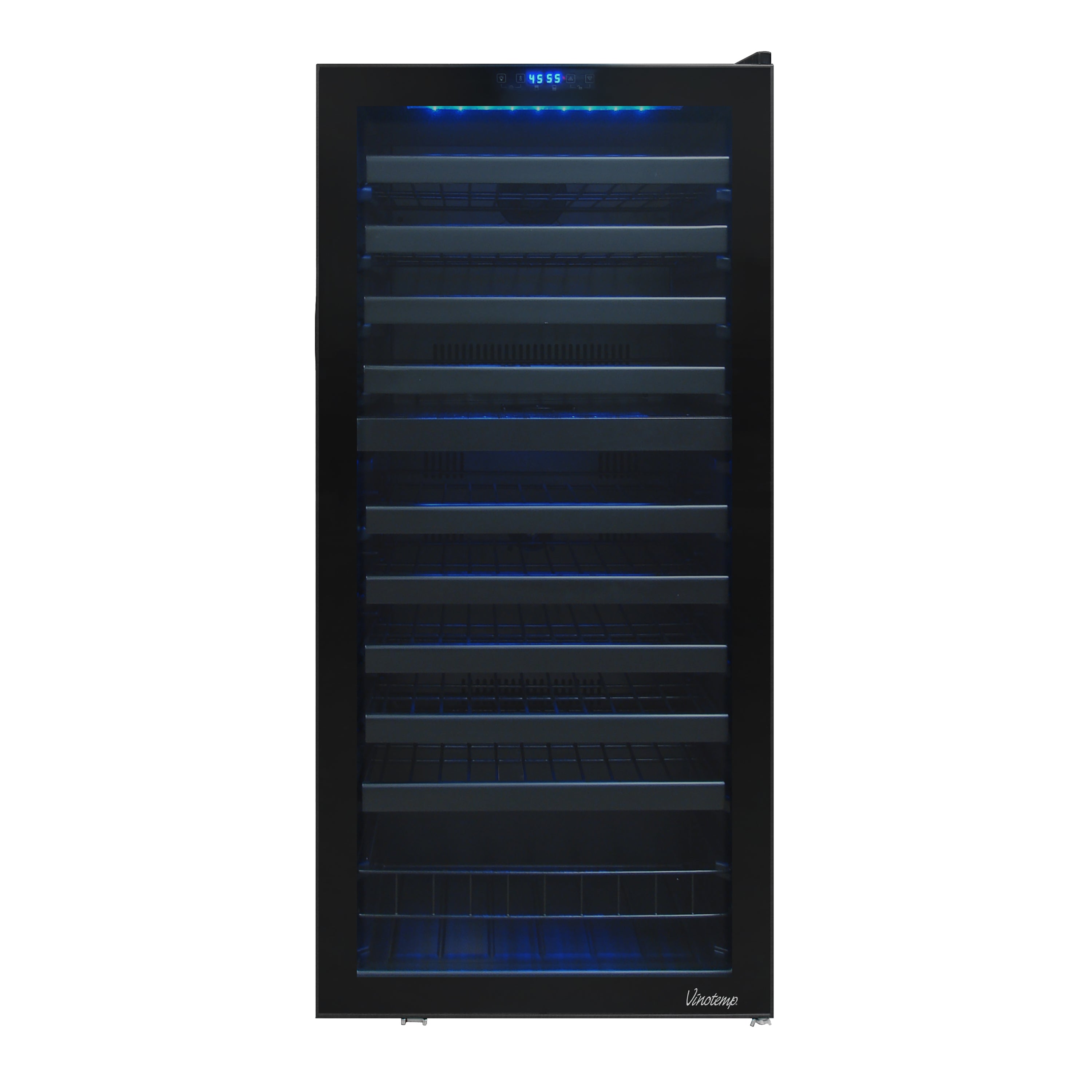 Vinotemp Butler Series Dual-Zone Wine Cooler, 110 Bottle Capacity, in Black VT-122TS-2Z