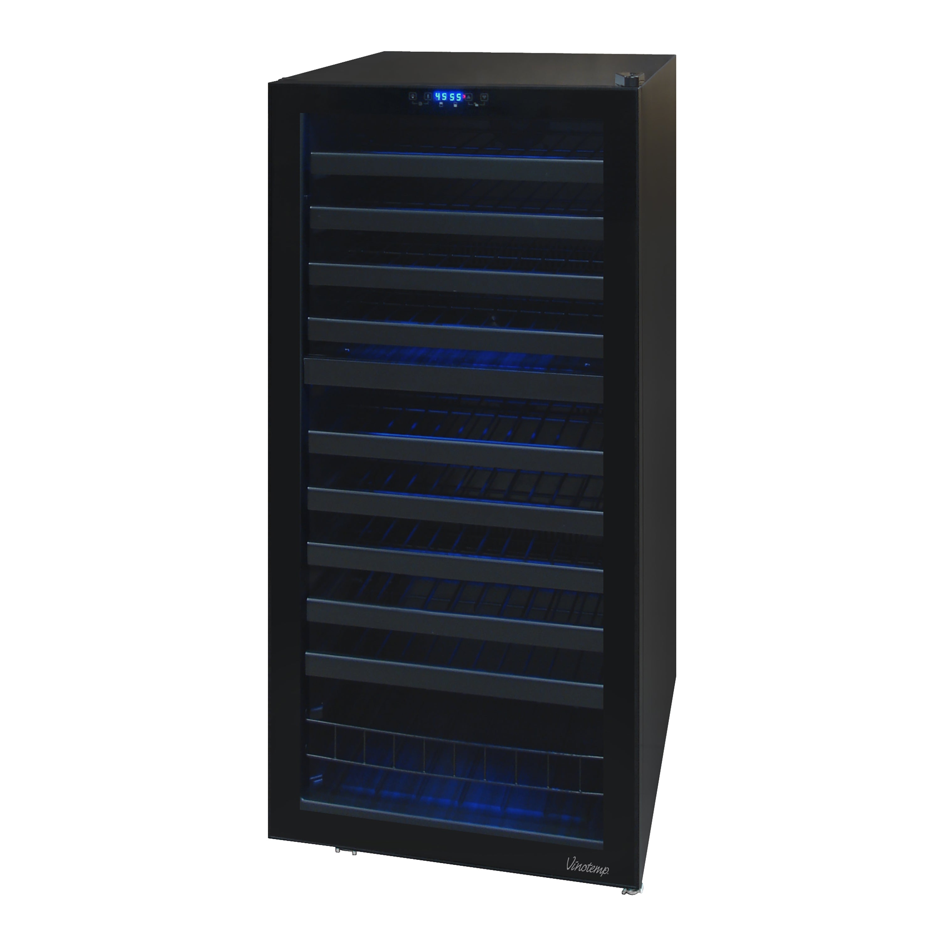Vinotemp Butler Series Dual-Zone Wine Cooler, 110 Bottle Capacity, in Black VT-122TS-2Z