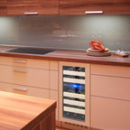 Vinotemp Private Reserve Series Panel Ready Dual-Zone 15" Wine Cooler, 28 Bottle Capacity, in Black VT-15PR28