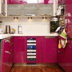 Vinotemp Private Reserve Series Panel Ready Dual-Zone 15" Wine Cooler, 28 Bottle Capacity, in Black VT-15PR28