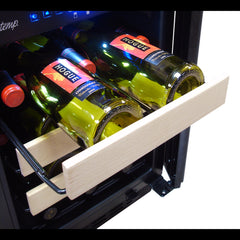 Vinotemp Private Reserve Series Panel Ready Dual-Zone 15" Wine Cooler, 28 Bottle Capacity, in Black VT-15PR28