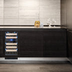 Vinotemp Private Reserve Series Panel Ready Dual-Zone 18" Wine Cooler, 32 Bottle Capacity, in Black VT-18PR28