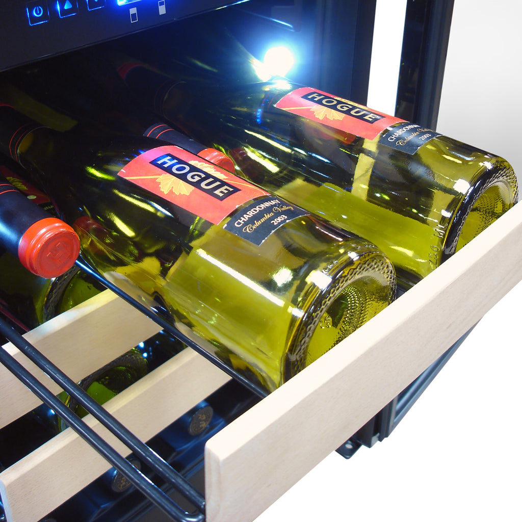 Vinotemp Private Reserve Series Panel Ready Dual-Zone 18" Wine Cooler, 32 Bottle Capacity, in Black VT-18PR28