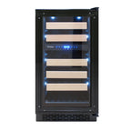 Vinotemp Private Reserve Series Panel Ready Dual-Zone 18" Wine Cooler, 32 Bottle Capacity, in Black VT-18PR28