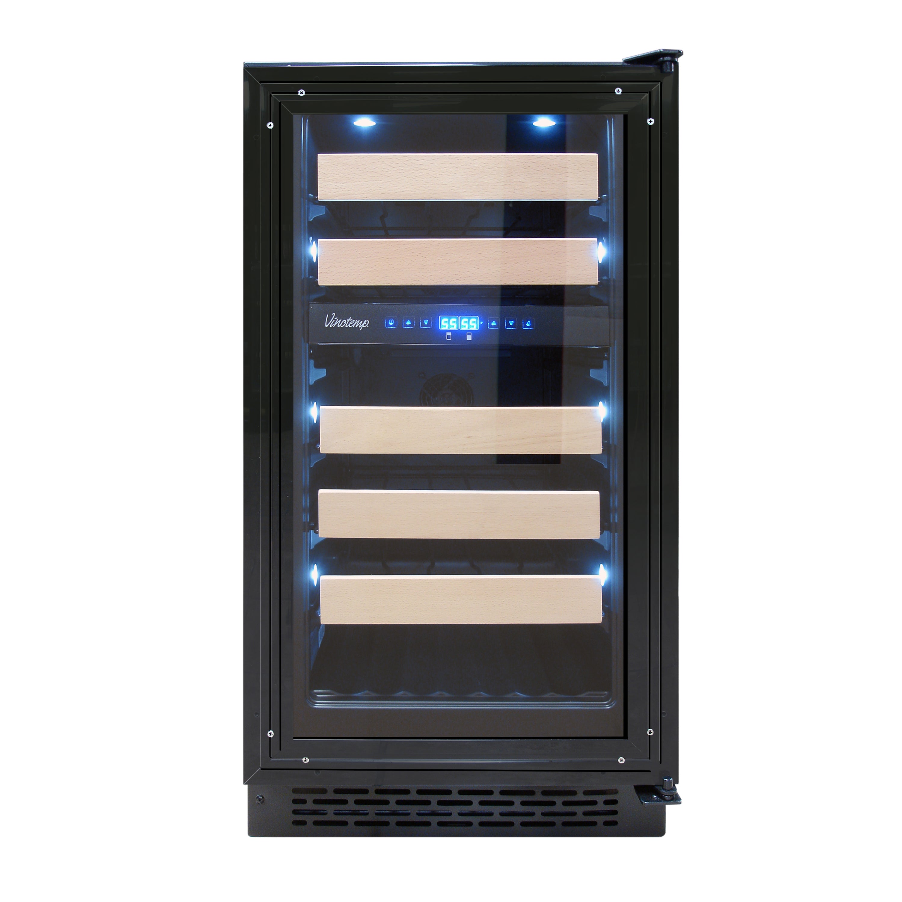Vinotemp Private Reserve Series Panel Ready Dual-Zone 18" Wine Cooler, 32 Bottle Capacity, in Black VT-18PR28