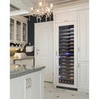 Vinotemp Private Reserve Series Panel Ready Dual-Zone 24" Wine Cooler, 126 Bottle Capacity, in Black  VT-24PR125