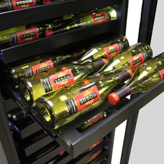 Vinotemp Private Reserve Series Panel Ready Dual-Zone 24" Wine Cooler, 126 Bottle Capacity, in Black  VT-24PR125
