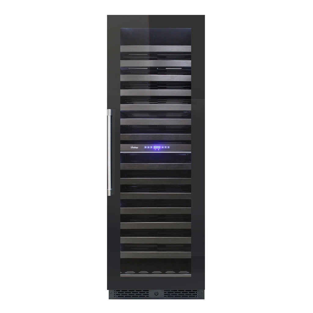 Vinotemp Private Reserve Series Panel Ready Dual-Zone 24" Wine Cooler, 126 Bottle Capacity, in Black  VT-24PR125