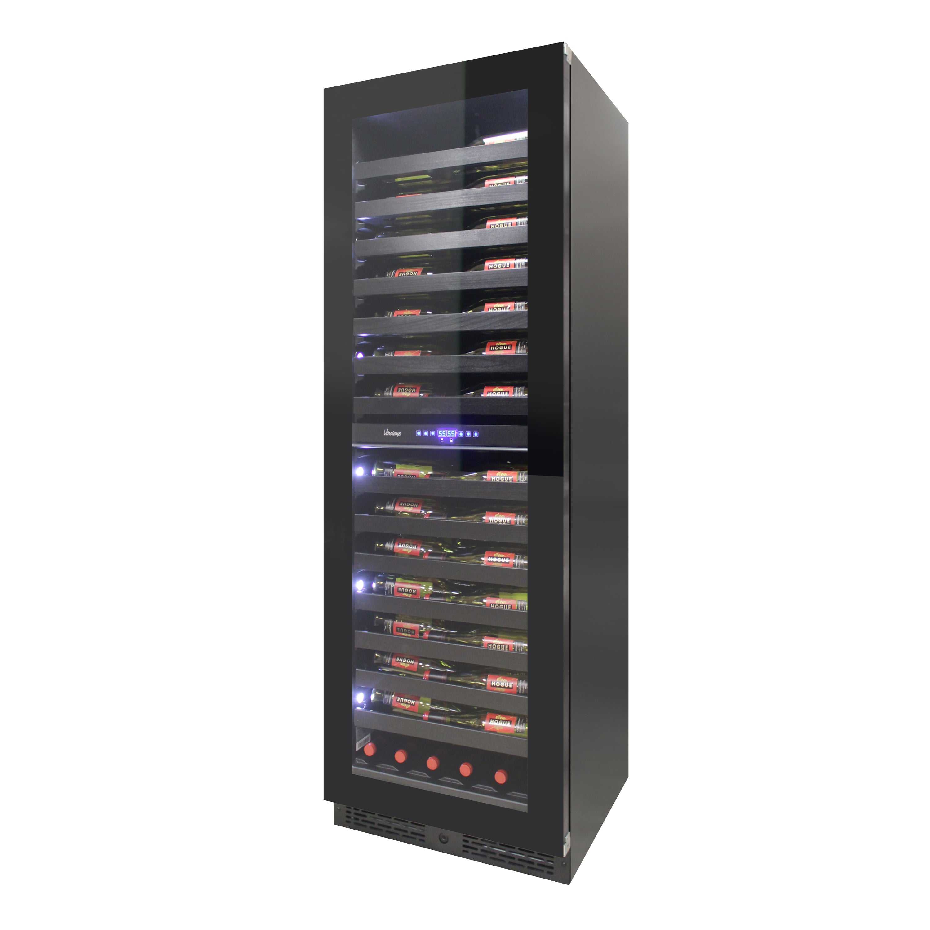 Vinotemp Private Reserve Series Panel Ready Dual-Zone 24" Wine Cooler, 126 Bottle Capacity, in Black  VT-24PR125