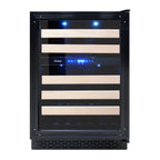 Vinotemp Private Reserve Series Panel Ready Dual-Zone 24" Wine Cooler, 46 Bottle Capacity, in Black VT-24PR46