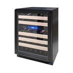 Vinotemp Private Reserve Series Panel Ready Dual-Zone 24" Wine Cooler, 46 Bottle Capacity, in Black VT-24PR46