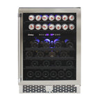 Vinotemp 24" Outdoor Dual-Zone Wine and Beverage Cooler, 30 Bottle and 84 12 oz Can Capacity, in Stainless Steel VT-OUTDR24GD