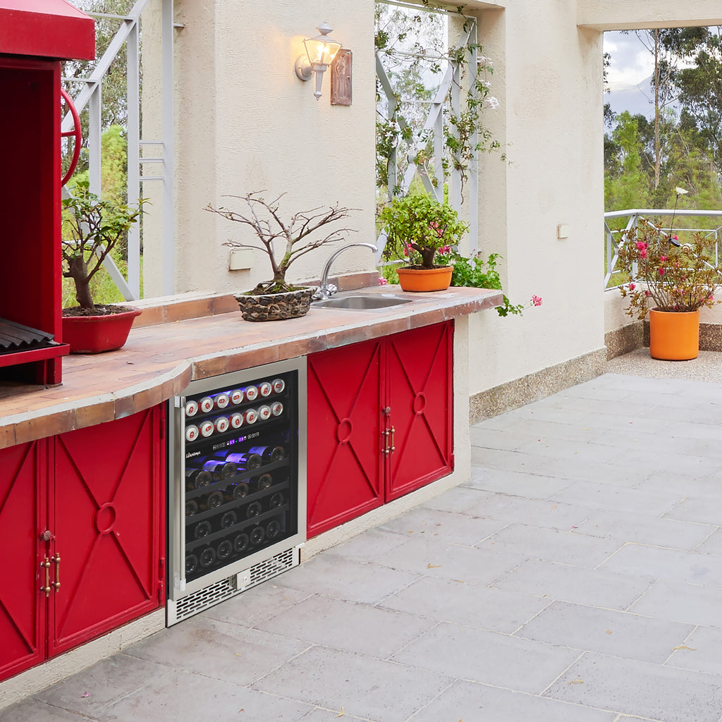 Vinotemp 24" Outdoor Dual-Zone Wine and Beverage Cooler, 30 Bottle and 84 12 oz Can Capacity, in Stainless Steel VT-OUTDR24GD