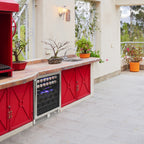 Vinotemp 24" Outdoor Dual-Zone Wine and Beverage Cooler, 30 Bottle and 84 12 oz Can Capacity, in Stainless Steel VT-OUTDR24GD