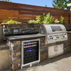 Vinotemp 24" Outdoor Dual-Zone Wine and Beverage Cooler, 30 Bottle and 84 12 oz Can Capacity, in Stainless Steel VT-OUTDR24GD