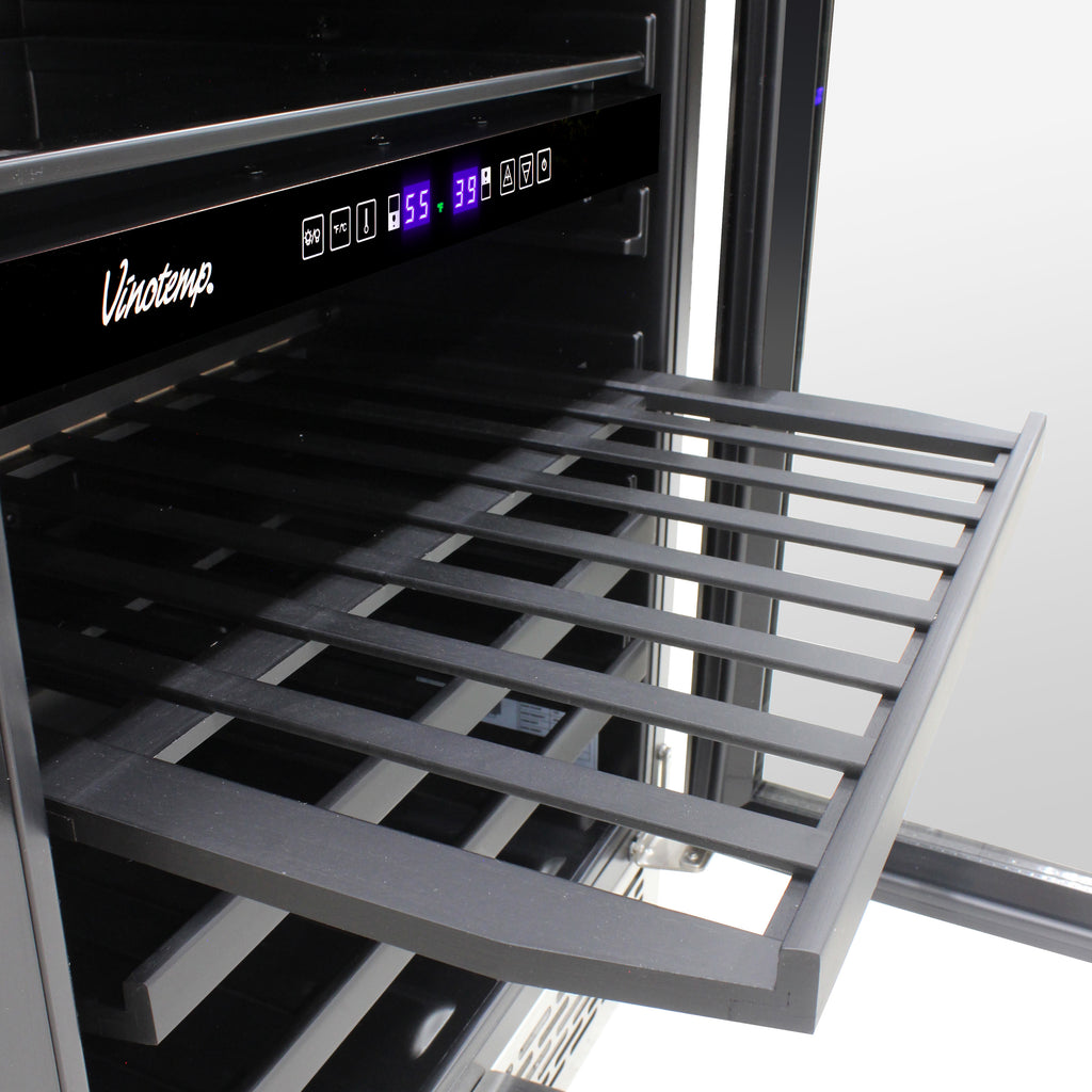 Vinotemp 24" Outdoor Dual-Zone Wine and Beverage Cooler, 30 Bottle and 84 12 oz Can Capacity, in Stainless Steel VT-OUTDR24GD