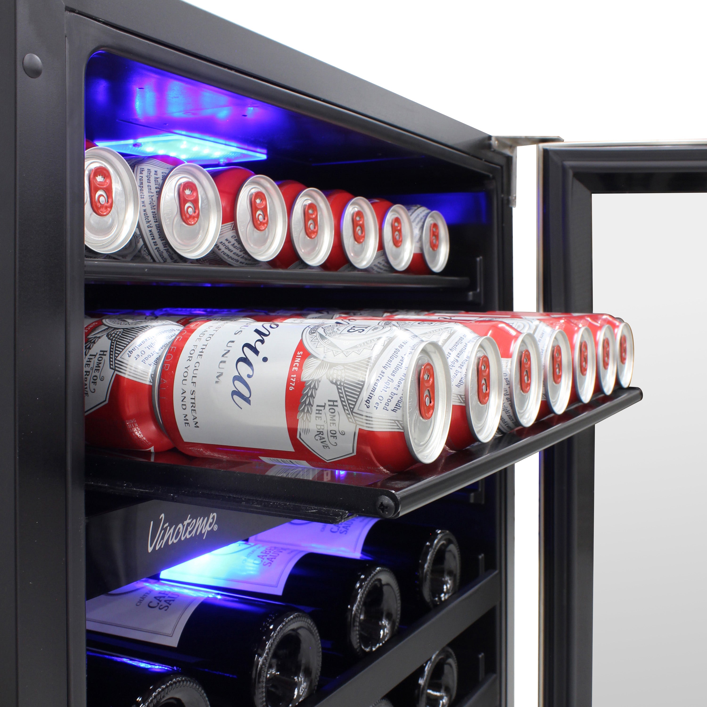 Vinotemp 24" Outdoor Dual-Zone Wine and Beverage Cooler, 30 Bottle and 84 12 oz Can Capacity, in Stainless Steel VT-OUTDR24GD