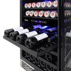 Vinotemp 24" Outdoor Dual-Zone Wine and Beverage Cooler, 30 Bottle and 84 12 oz Can Capacity, in Stainless Steel VT-OUTDR24GD