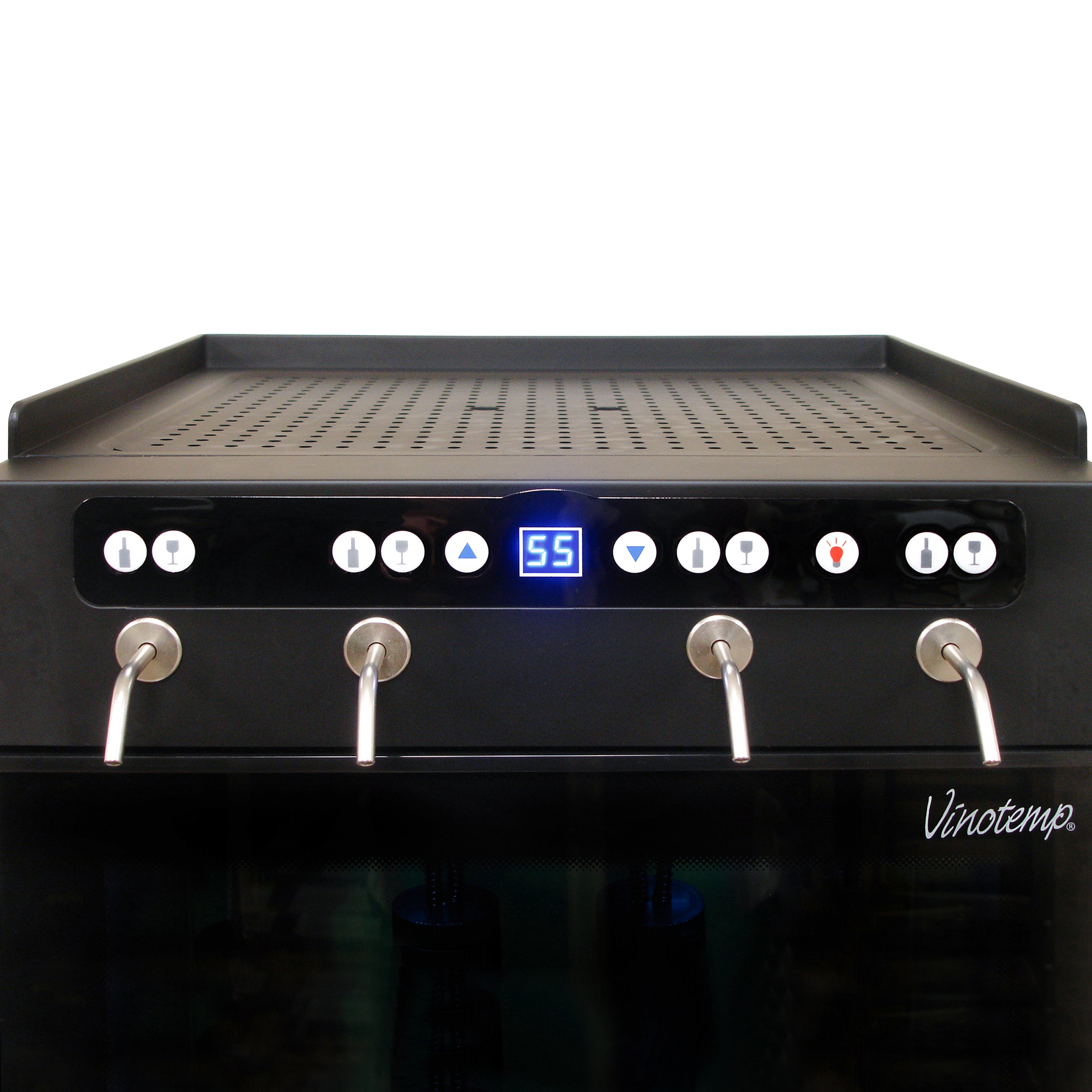Vinotemp Wine Dispenser with Push Button Controls, 4 Bottle Capacity, in Black VT-WINEDISP4