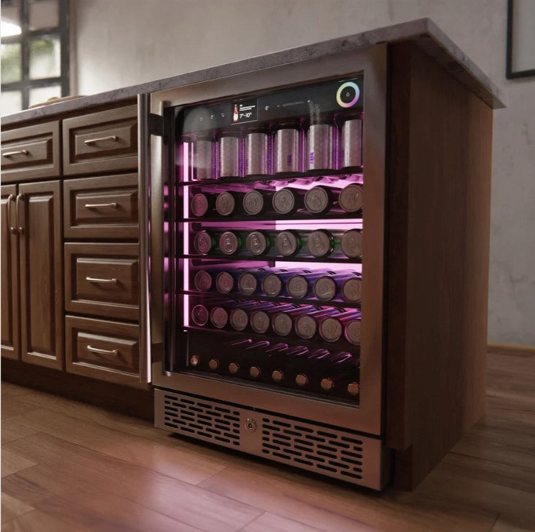 Vinotemp Vinoglow 151-Can Single-Zone Beverage Center VTBC117EVGSS