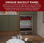 Vinotemp Vinoglow 151-Can Single-Zone Beverage Center VTBC117EVGSS