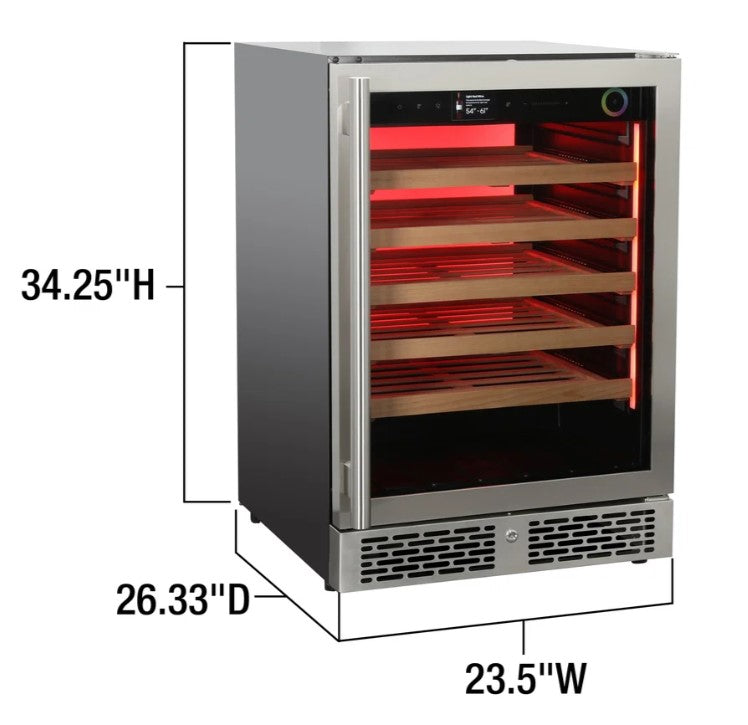 Vinotemp Vinoglow 151-Can Single-Zone Beverage Center VTBC117EVGSS