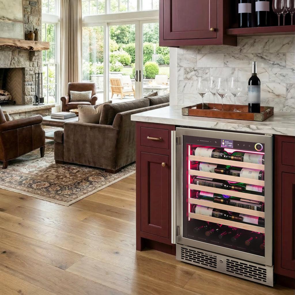 Vinotemp Vinoglow 41-Bottle Single-Zone Wine Cooler  VTWC041EVGSS