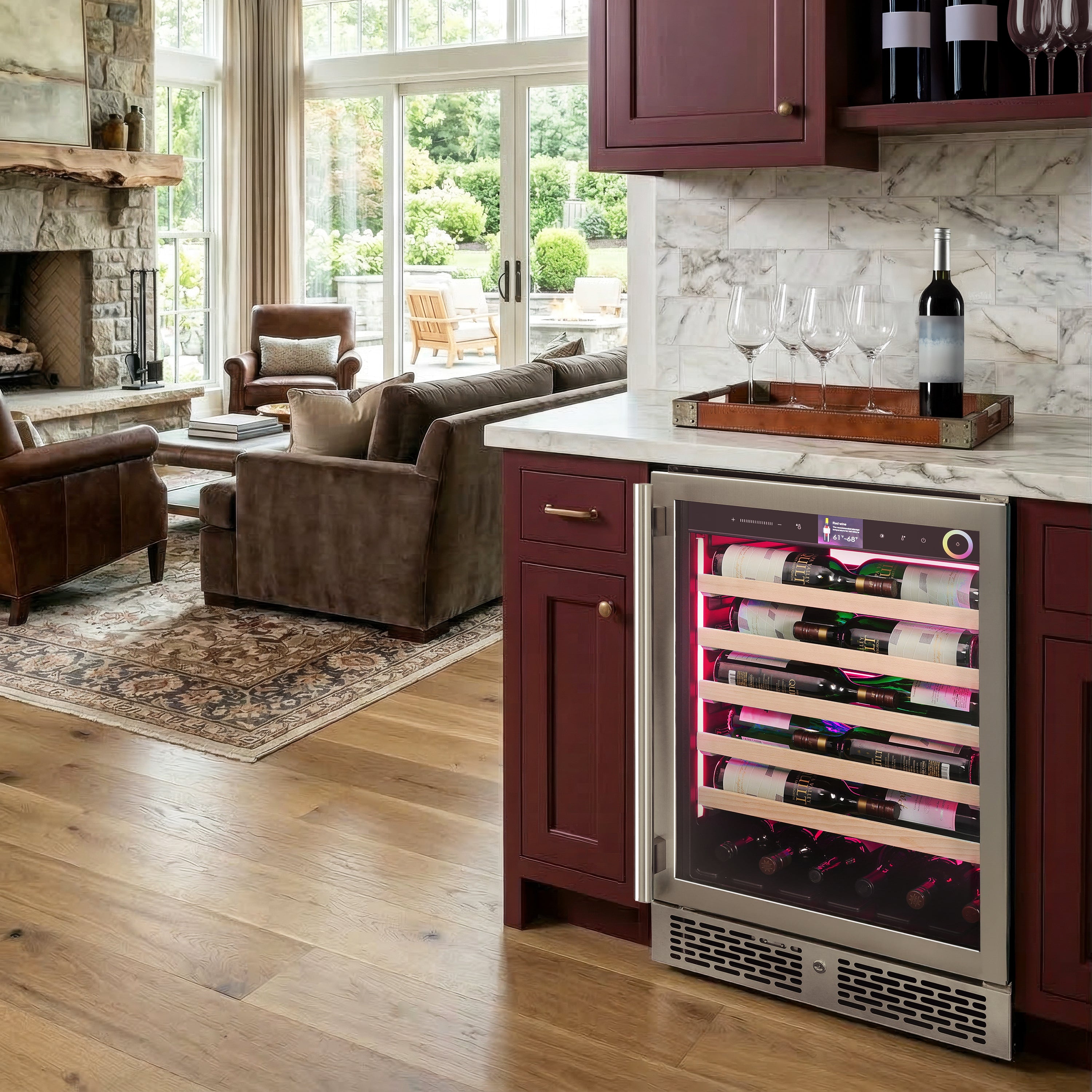 Vinotemp Vinoglow 41-Bottle Single-Zone Wine Cooler  VTWC041EVGSS