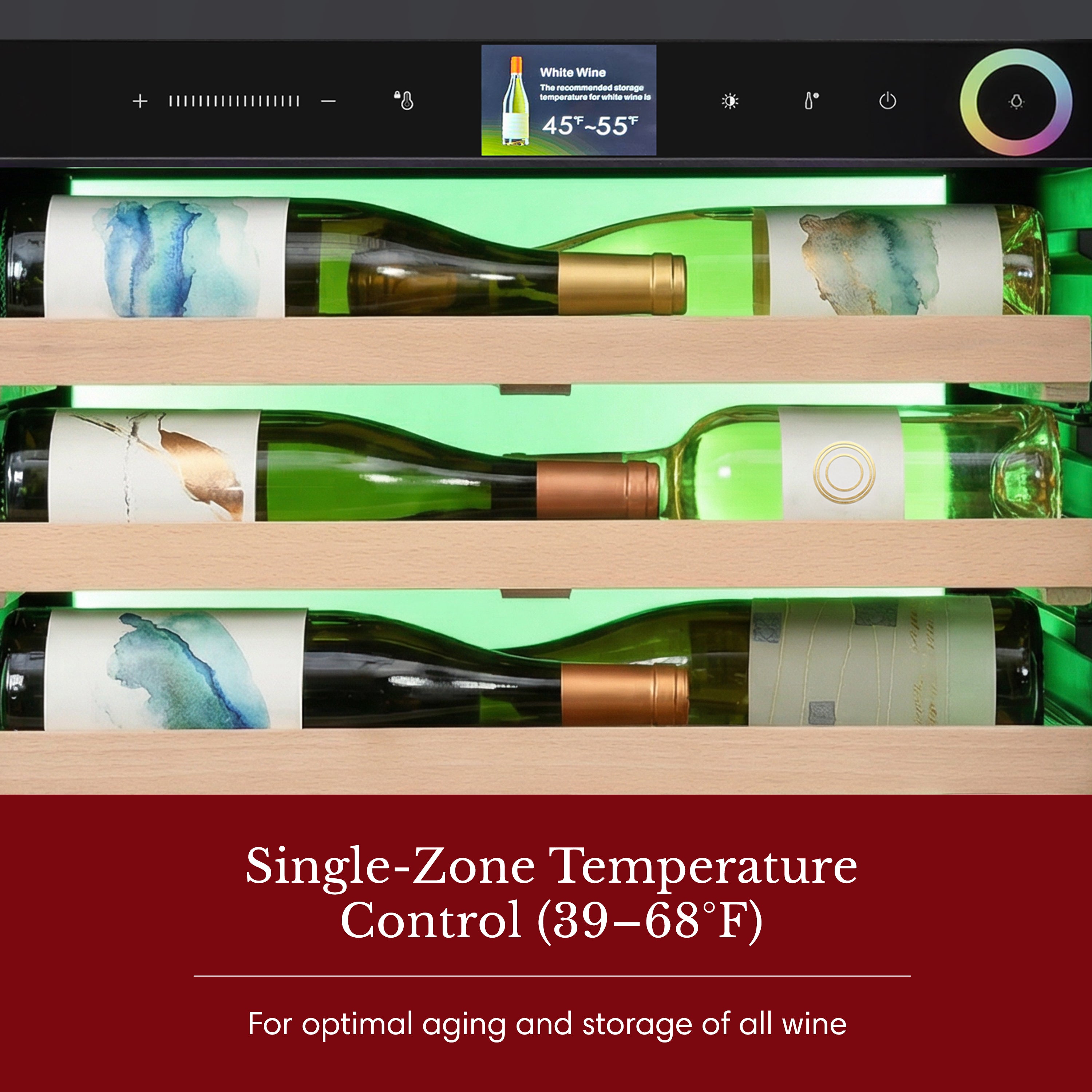 Vinotemp Vinoglow 41-Bottle Single-Zone Wine Cooler  VTWC041EVGSS