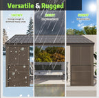 EROMMY 10 Ft. W x 14 Ft. D Wall Mounted Gazebo, All-Season Patio Gazebo Sunroom with Side Door XWG337BN