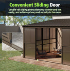 EROMMY 12 Ft. W x 14 Ft. D Wall Mounted Gazebo, All-Season Patio Gazebo Sunroom with Side Door XWG338BN