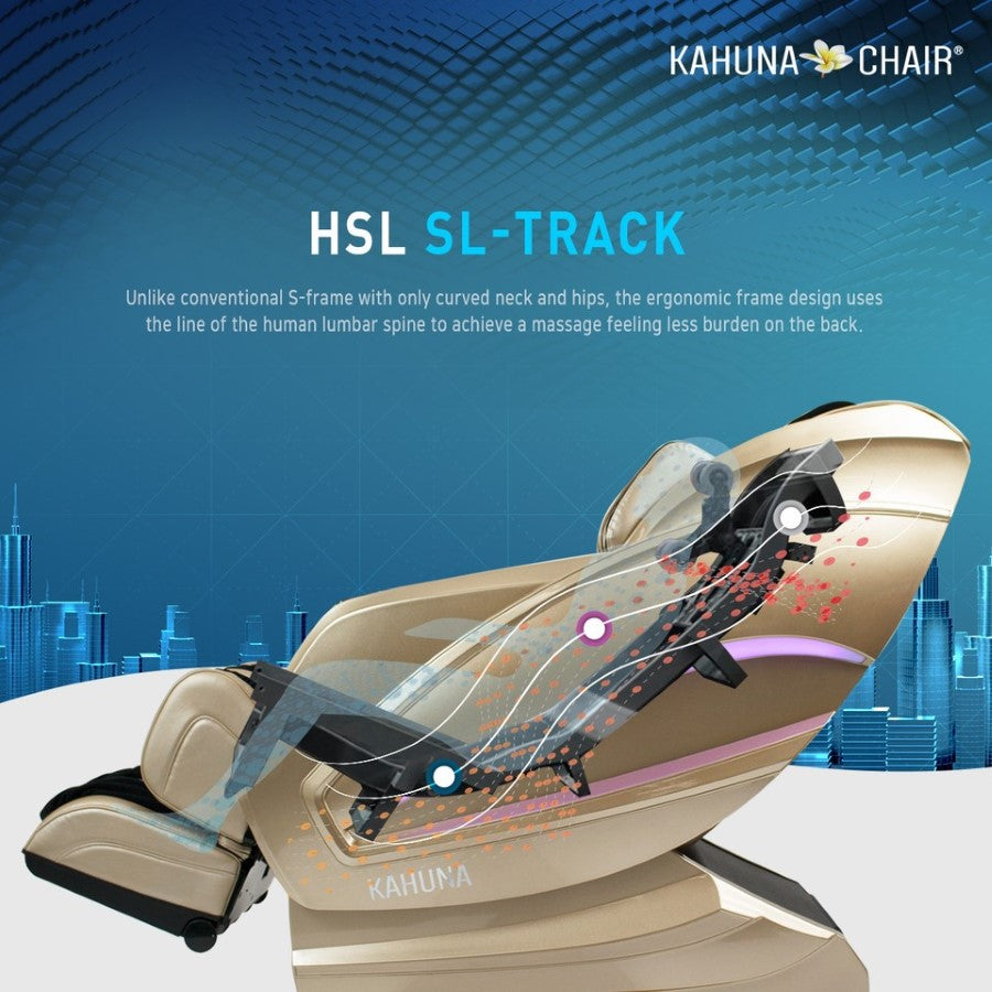 Kahuna Massage Chair Exquisite Rhythmic HSL-Track Kahuna Massage Chair, HM-Kappa Gold KMCKAPPAGOLD