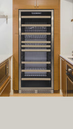 Vinotemp White Backlit Panel Single-Zone Wine Cooler, 173 Bottle Capacity, in Stainless Steel EL-300DSWL